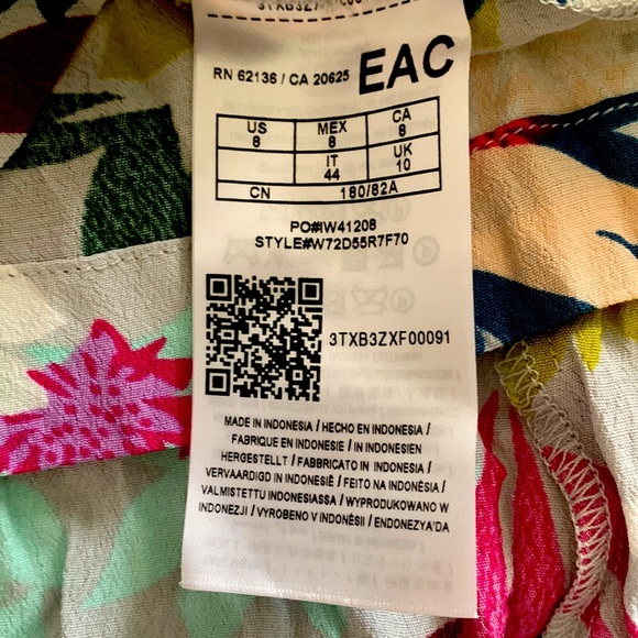 NWT Guess Kloey Double Slit Floral Maxi Skirt. Size 8. Poppy Jungle Grey. - Picture 7 of 9